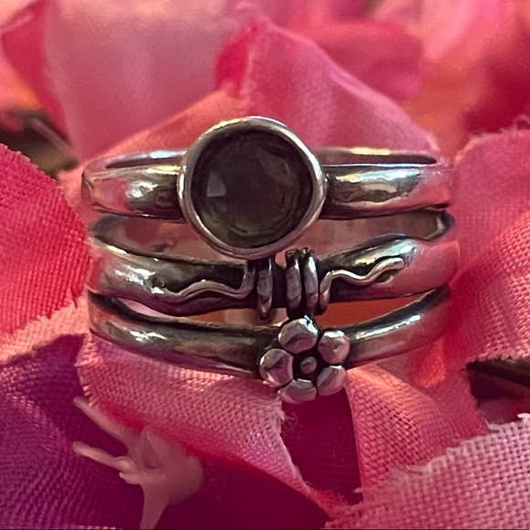 Silpada R1278 Flower and Swirl Smoky Quartz Ring SIZE 7 - Picture 3 of 16